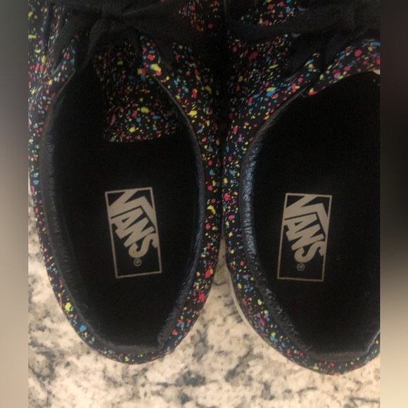 Vans Classic Tennis Shoes Unisex Black Multicolor Mens Size 8.5 Womens Size 10 - Picture 4 of 13